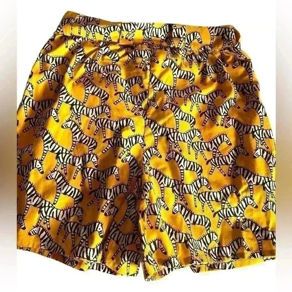 Compania Fantastica XL yellow ZEBRA high waist trouser shorts NWT - Picture 7 of 16